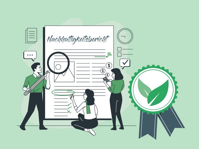 Nachhaltigkeitsbericht Bloggrafik Nachhaltigkeitsbericht professionell gestalten
