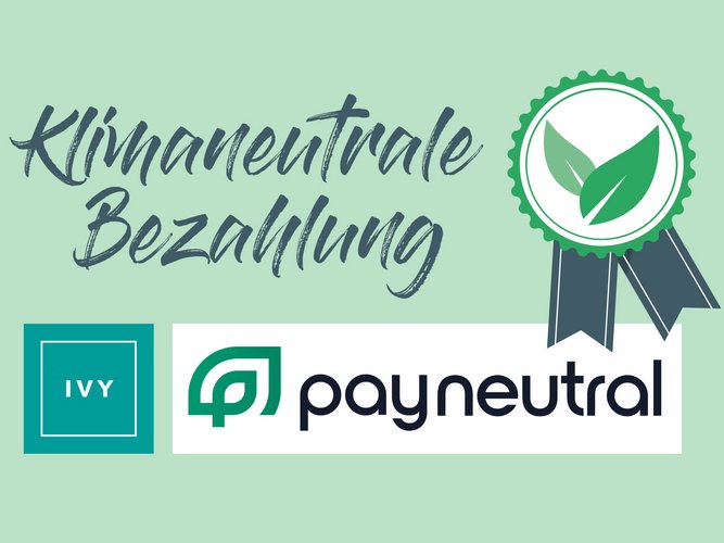 Klimaneutrale Bezahlung Bloggrafik Nachhaltige Zahlungsanbieter: payneutral und Ivy erklärt