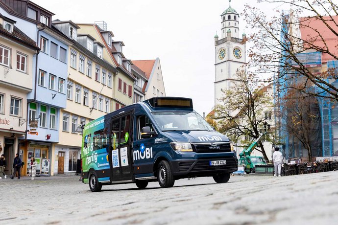 MOBI steht in der Ravensburger Innenstadt